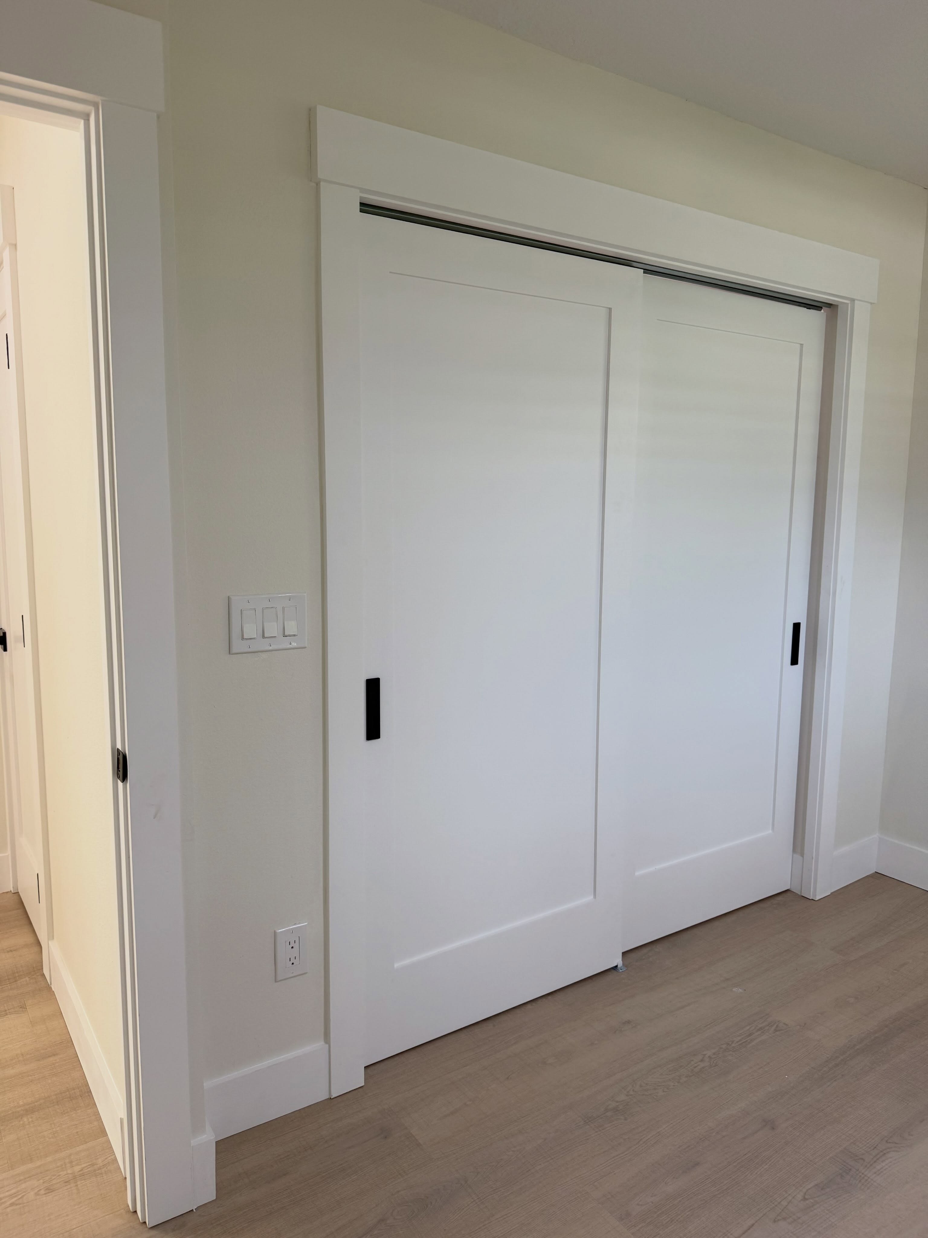 Interior closet doors and shaker millwork